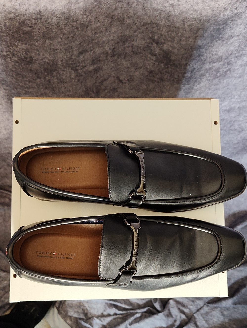 Tommy Hilfiger Black Leather Bit Loafers